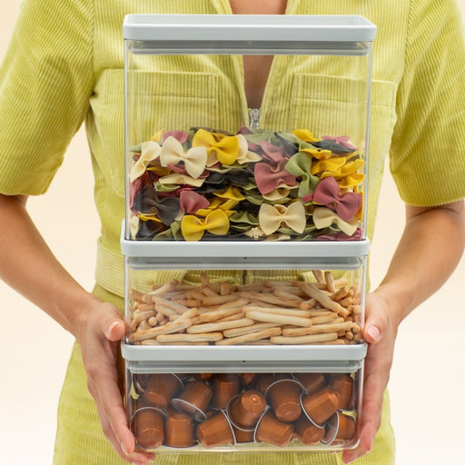 Brabantia Tasty+ Stackable Canister, Set of 3 - Light Grey - Gourmet Gear