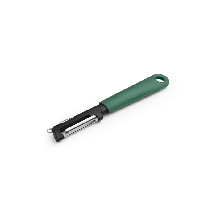 Brabantia Tasty+ Swivel Food Peeler plus Zester - Fir Green - Gourmet Gear