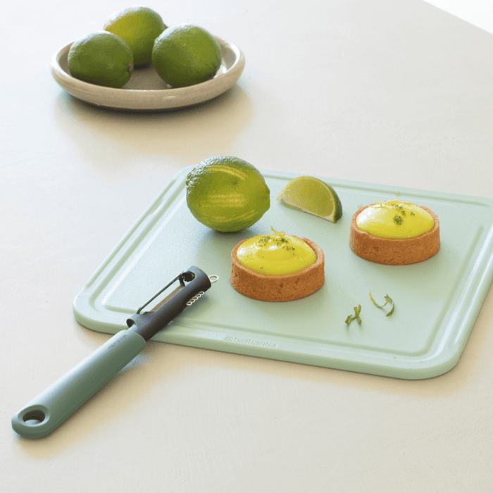 Brabantia Tasty+ Swivel Food Peeler plus Zester - Fir Green - Gourmet Gear