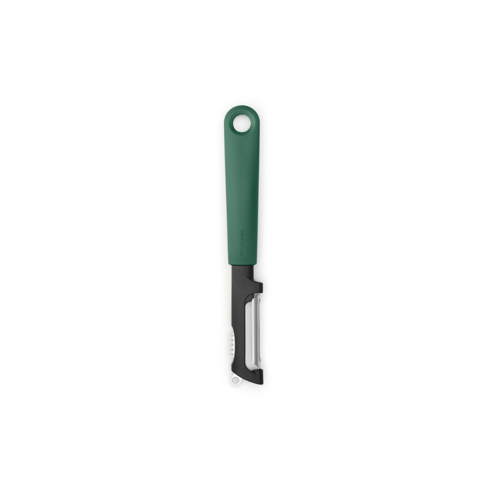 Brabantia Tasty+ Swivel Food Peeler plus Zester - Fir Green - Gourmet Gear