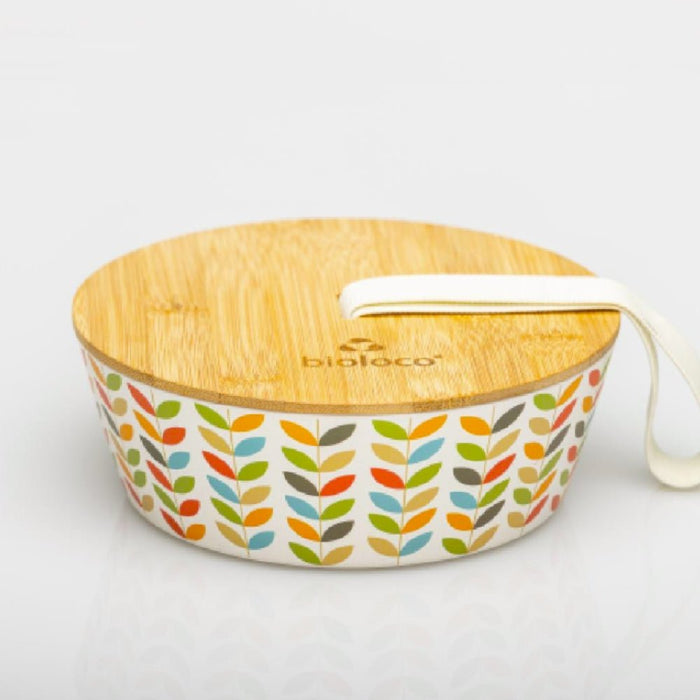 ChicMic Bioloco Plant Lunchbox Round - Rows of Leaves - Gourmet Gear