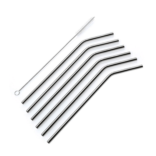 Cilio Drinking Straws Stainless Steel Curved - Gourmet Gear