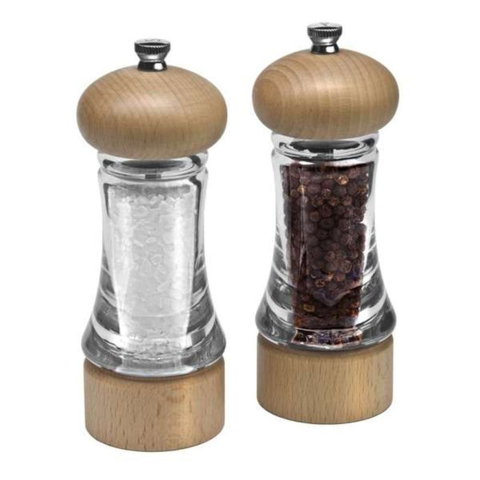 Cole & Mason Basics Salt & Pepper Gift Set – Beech & Acrylic - Gourmet Gear