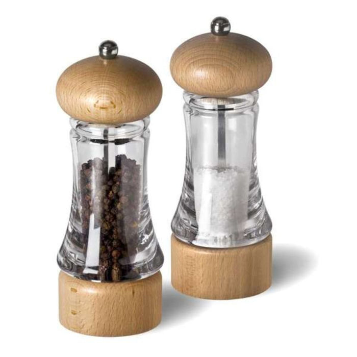 Cole & Mason Basics Salt & Pepper Gift Set – Beech & Acrylic - Gourmet Gear