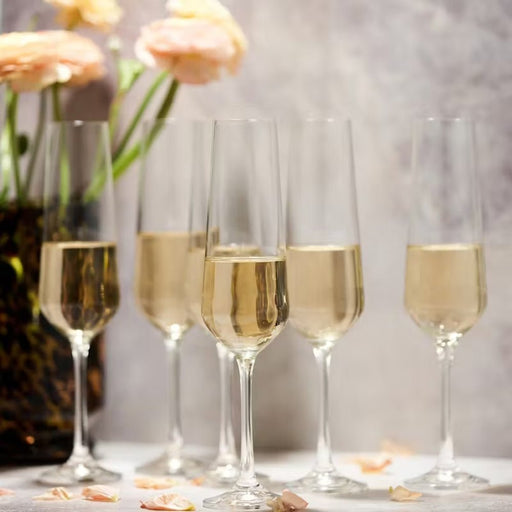 Crystalex Sandra Champagne Flute 200ml - Set of 6 - Gourmet Gear