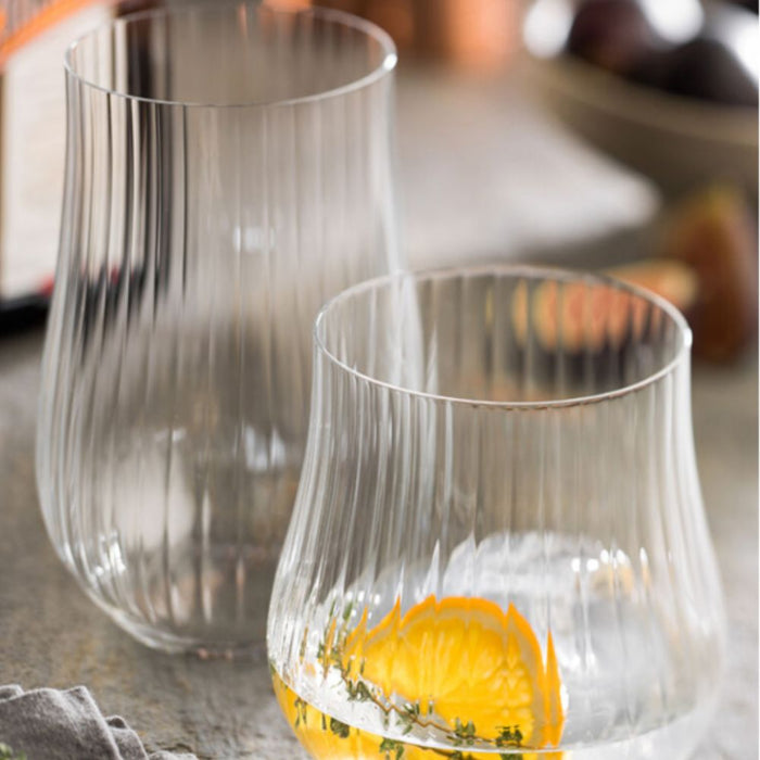 Crystalex Tulipa Optic Hiball tumbler Glass 450ml Set of 6 - Gourmet Gear