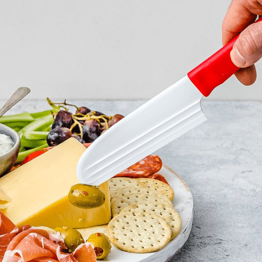 Dreamfarm 23cm Knibble Lite Cheese Knife - Black & Red - Gourmet Gear
