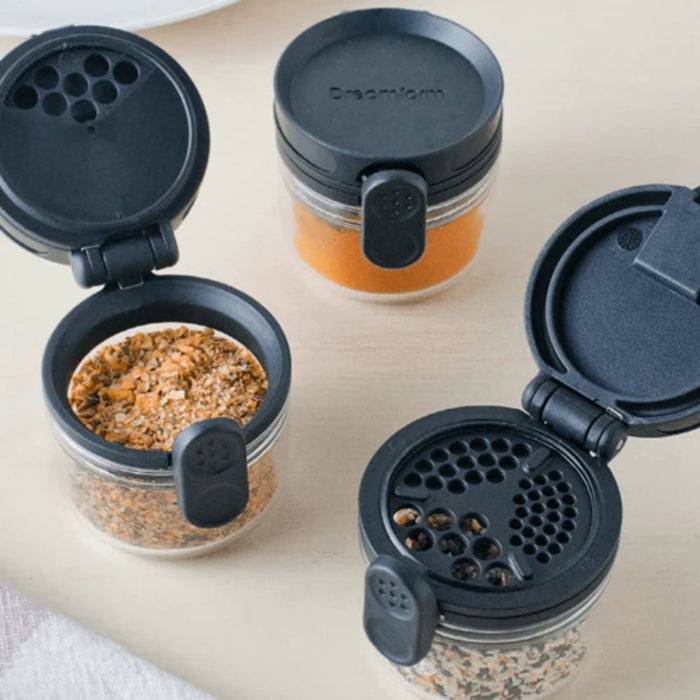 Dreamfarm Orlid Stackable Spice Jar - Black - Gourmet Gear