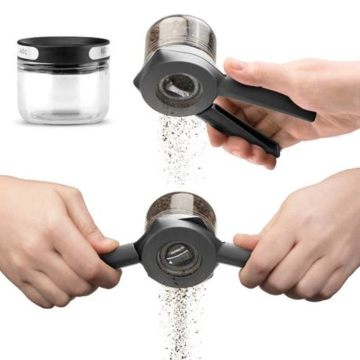 Dreamfarm Ortwo Spice /Pepper Mill + Extra Jar Set - Black - Gourmet Gear