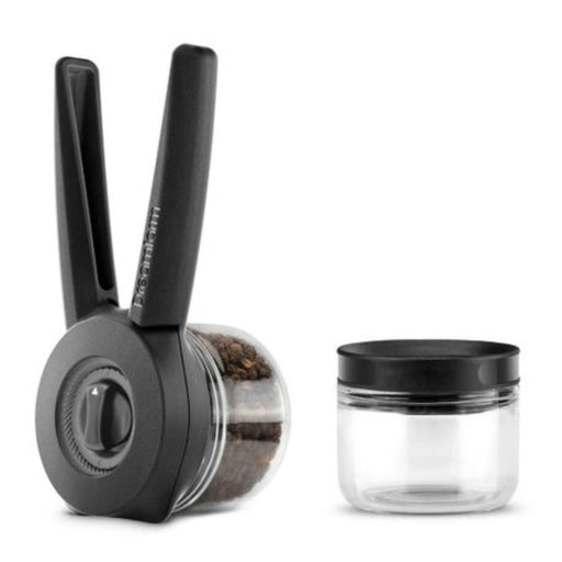 Dreamfarm Ortwo Spice /Pepper Mill + Extra Jar Set - Black - Gourmet Gear