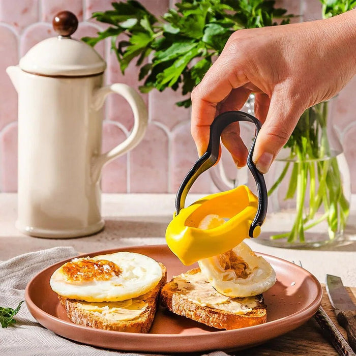 Dreamfarm Set of 2 Flegg Egg Rings - Yellow & Black - Gourmet Gear