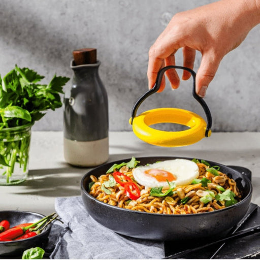 Dreamfarm Set of 2 Flegg Egg Rings - Yellow & Black - Gourmet Gear