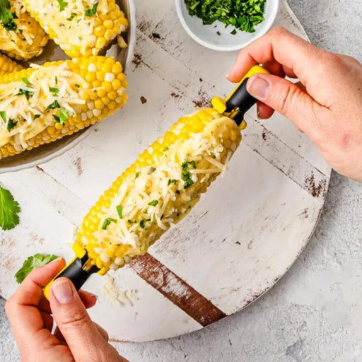 Dreamfarm Set of 4 Anchor Corn Lockorns - Yellow & Black - Gourmet Gear