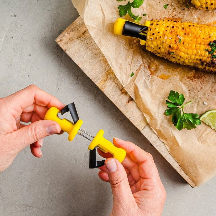 Dreamfarm Set of 4 Anchor Corn Lockorns - Yellow & Black - Gourmet Gear
