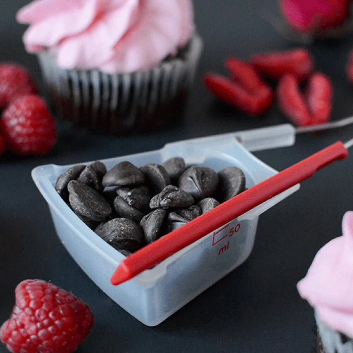 Dreamfarm Set of 4 Levups Measuring Cups - Clear & Red - Gourmet Gear