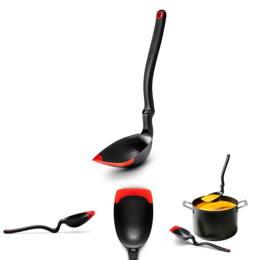 Dreamfarm Silicone Spadle Ladle - Black & Red - Gourmet Gear