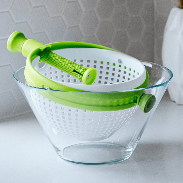 Dreamfarm Spina Straining Colander - Green & White - Gourmet Gear