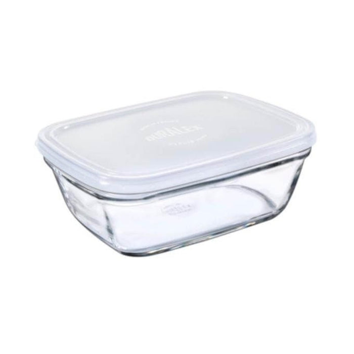 Duralex Freshbox Rectangular Glass Container with Frosted Lid – 4 Sizes - Gourmet Gear