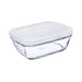 Duralex Freshbox Rectangular Glass Container with Frosted Lid – 4 Sizes - Gourmet Gear