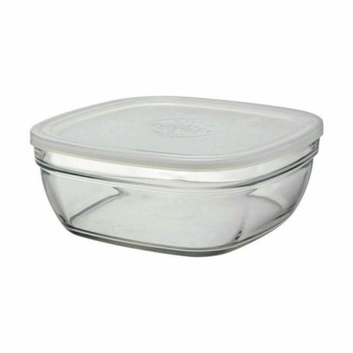 Duralex Freshbox Square Glass Container with Frosted Lid – 6 Sizes - Gourmet Gear