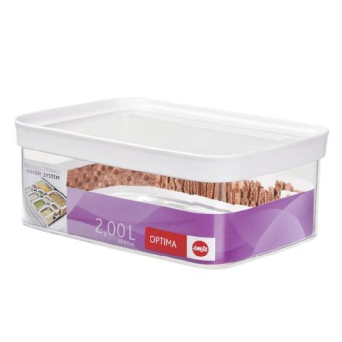 Emsa Optima Rectangular Stacking Box - 2Lt - Gourmet Gear