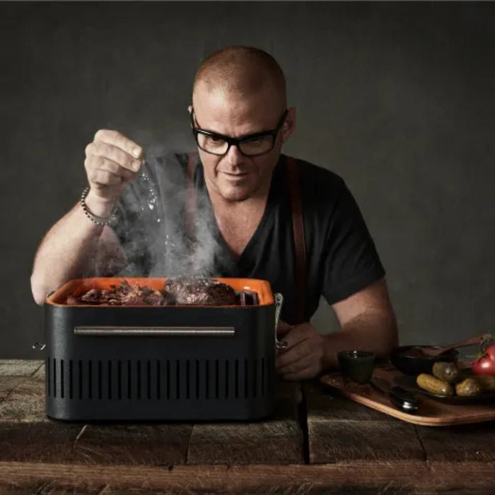 Everdure by Heston Blumenthal Charcoal Portable Braai with Chopping Board - Gourmet Gear