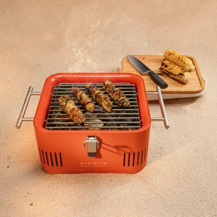 Everdure by Heston Blumenthal Charcoal Portable Braai with Chopping Board - Gourmet Gear