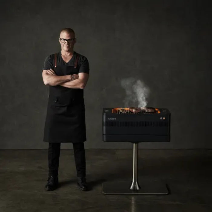 Everdure by Heston Blumenthal  Fusion Electric Ignition Charcoal Braai With Pedestal