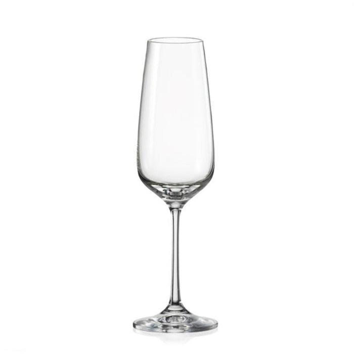 Giselle Crystalex Bohemia Champagne Glasses, Set of 6 – 190ml - Gourmet Gear