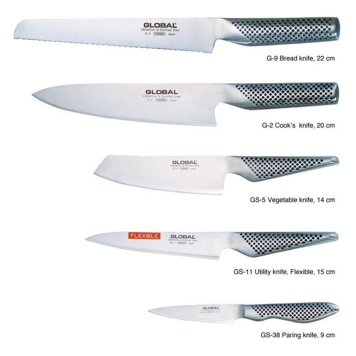 Global 5 - Piece Knife Set - Gourmet Gear
