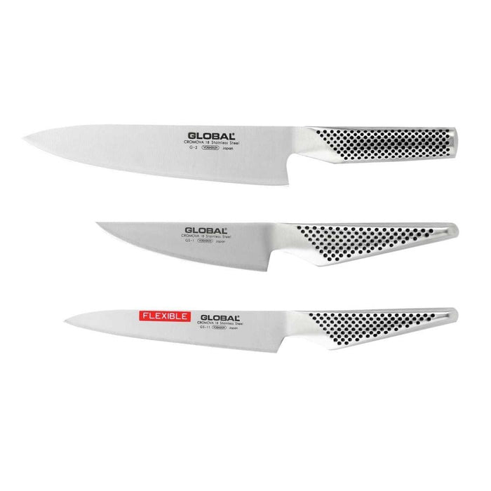 Global Boxed Knife Set - 3 - Piece (G - 2, GS - 1, GS - 11) - Gourmet Gear