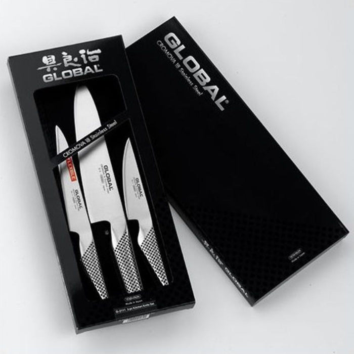 Global Boxed Knife Set - 3 - Piece (G - 2, GS - 1, GS - 11) - Gourmet Gear