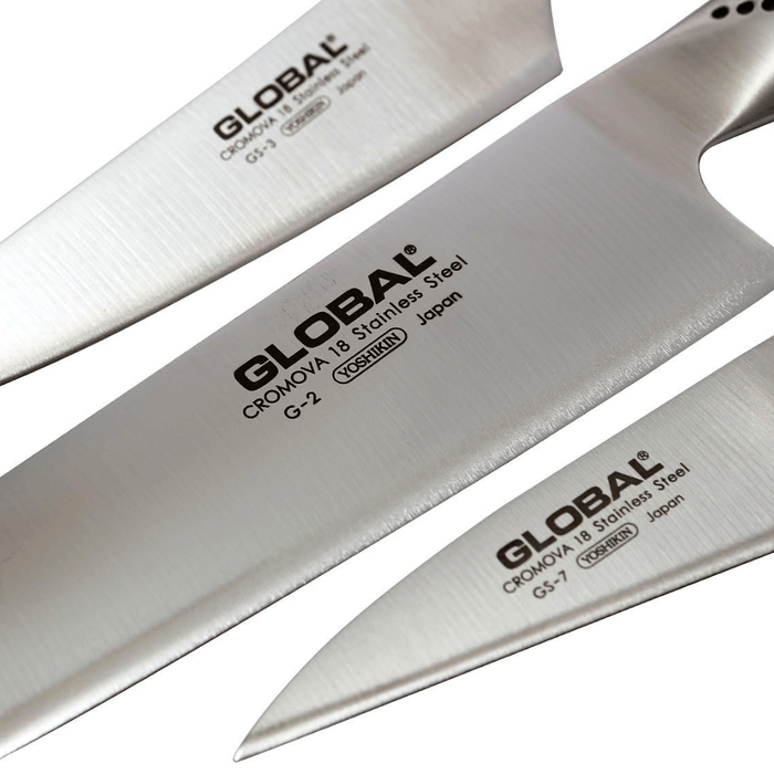 Global Boxed Knife Set - 3 - Piece (G - 2, GS - 3, GS - 7) - Gourmet Gear