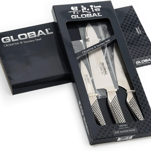 Global Boxed Knife Set - 3 - Piece (G - 2, GS - 3, GS - 7) - Gourmet Gear