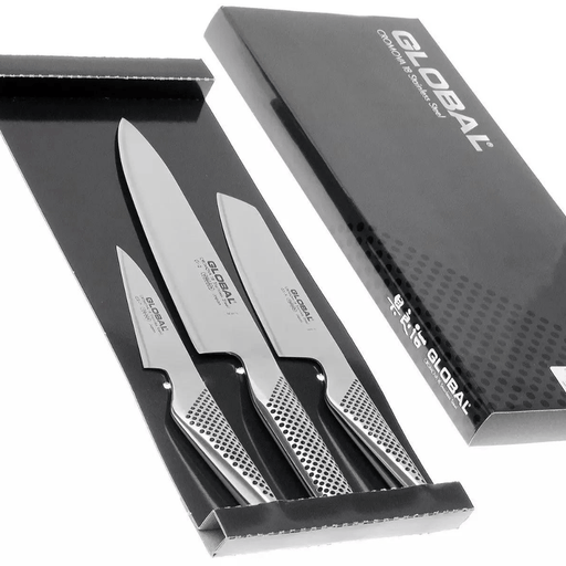 Global Boxed Knife Set - 3 - Piece (G - 2, GS - 5, GS - 7) - Gourmet Gear