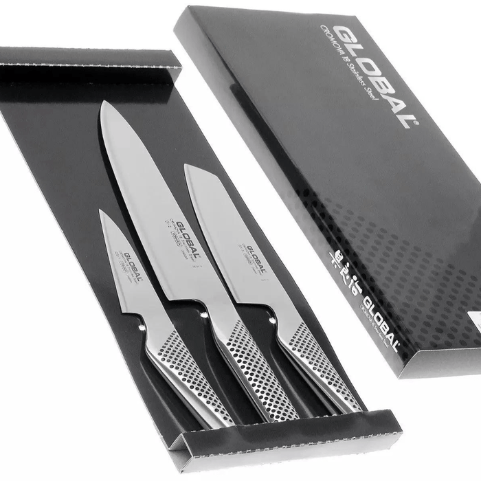 Global Boxed Knife Set - 3 - Piece (G - 2, GS - 5, GS - 7) - Gourmet Gear