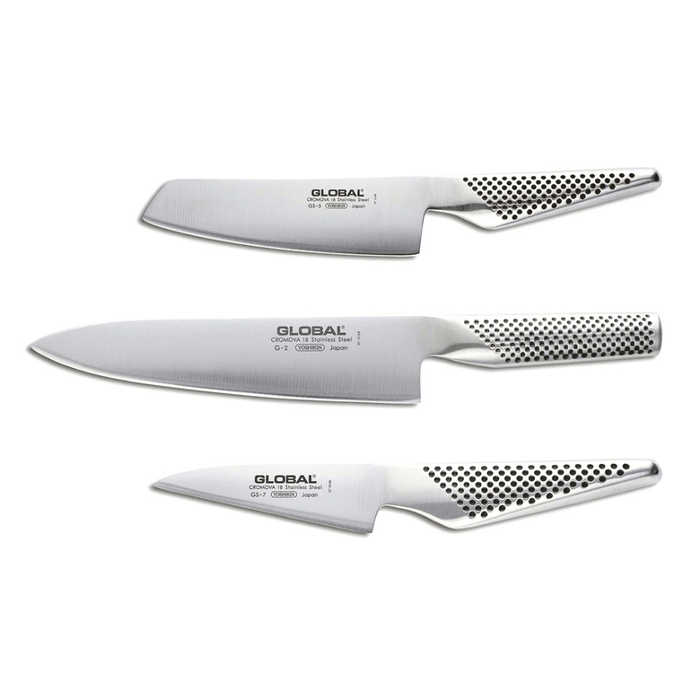 Global Boxed Knife Set - 3 - Piece (G - 2, GS - 5, GS - 7) - Gourmet Gear