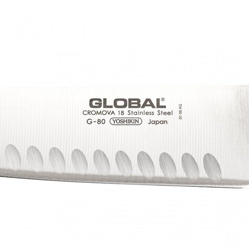 Global G - 80 Santoku Knife Fluted 18cm - Gourmet Gear
