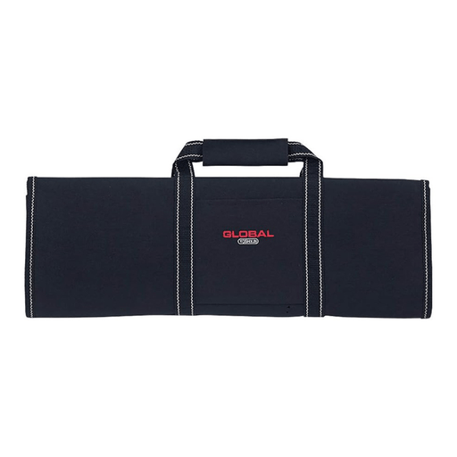 Global G668/15 Knife Roll with Velcro Straps - 15 Pockets - Gourmet Gear