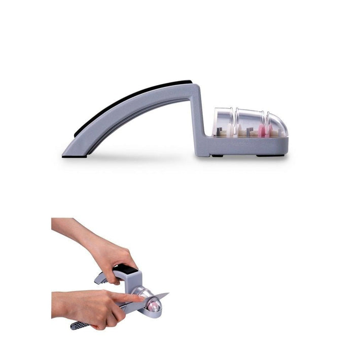 Global MinoSharp Ceramic Water Sharpener Black & Gray - Gourmet Gear