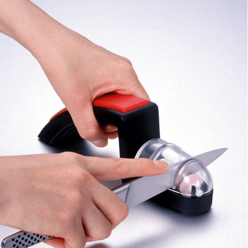 Global MinoSharp Ceramic Water Sharpener Black & Red - Gourmet Gear