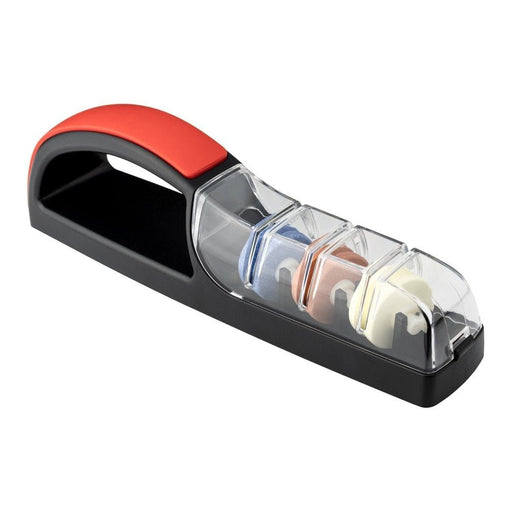 Global MinoSharp SH - 550/BR PLUS 3 Sharpener Black/Red - Gourmet Gear