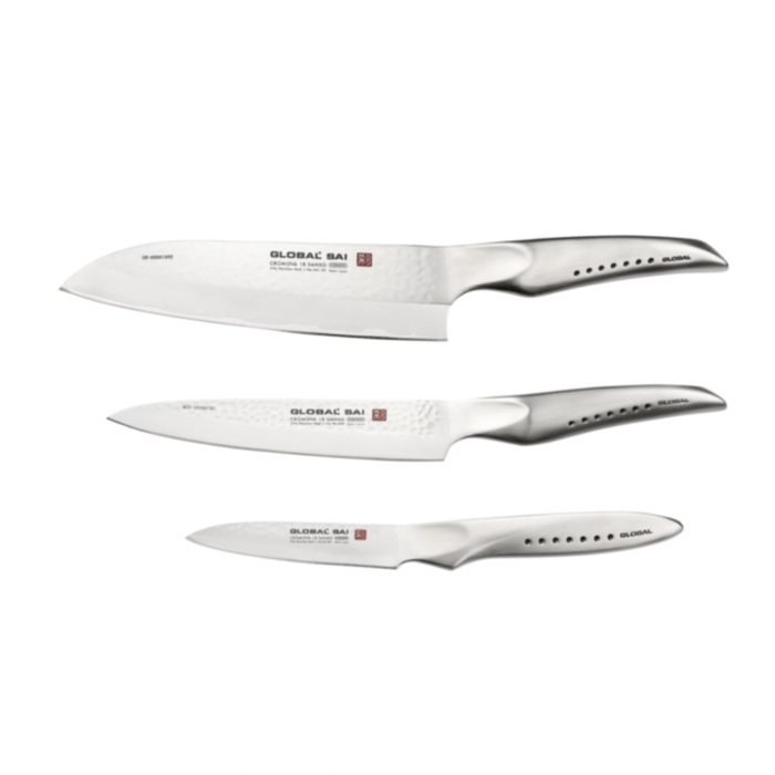 Global SAI 3 - Piece Kitchen Knife Set - Gourmet Gear