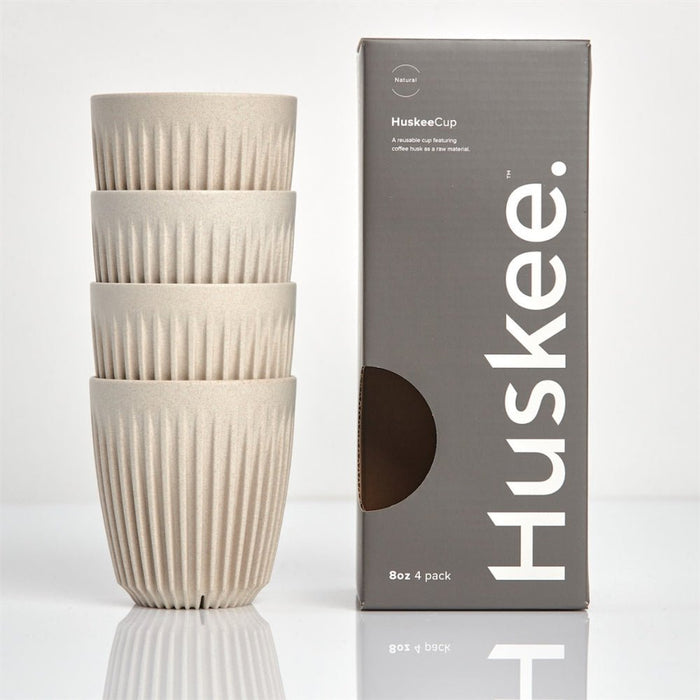 Huskee Cup 235ml, Set of 4 - Natural - Gourmet Gear