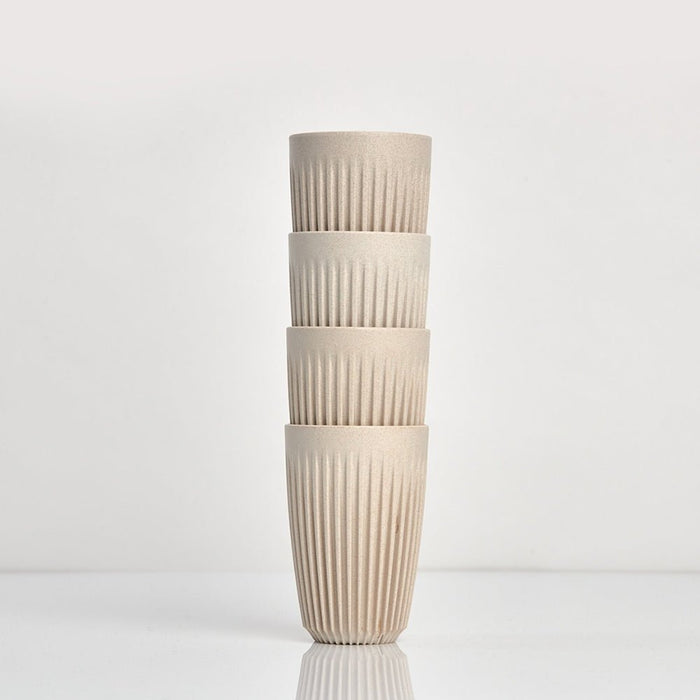 Huskee Reusable On - the - Go Coffee Cup Set - Set of 4 - 350ml - Gourmet Gear