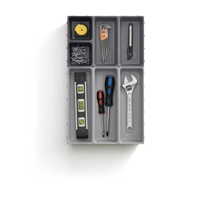 Joseph Joseph Blox™ 7 - piece Drawer Organiser Set - Grey - Gourmet Gear