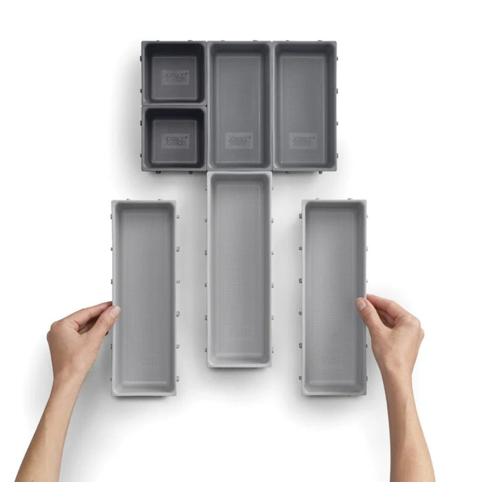 Joseph Joseph Blox™ 7 - piece Drawer Organiser Set - Grey - Gourmet Gear