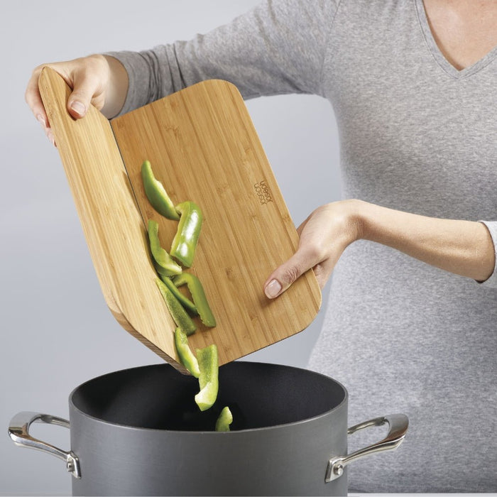 Joseph Joseph Chop2Pot™ Folding Bamboo Chopping Board - Gourmet Gear