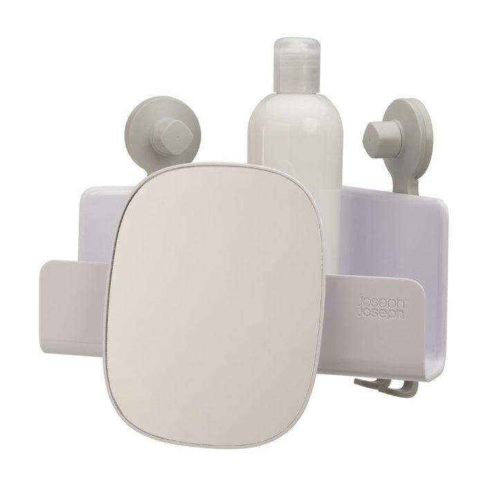 Joseph Joseph EasyStore™ Corner Shower Shelf with Removable Mirror – White - Gourmet Gear