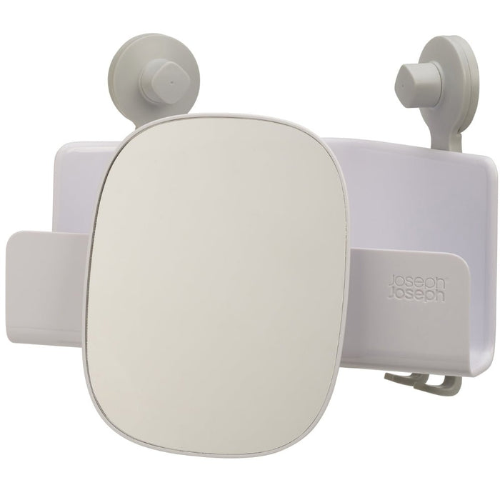 Joseph Joseph EasyStore™ Corner Shower Shelf with Removable Mirror – White - Gourmet Gear